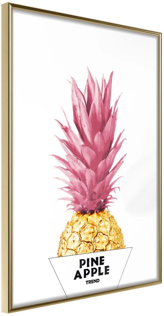 Αφίσα - Trendy Pineapple - 40x60 - Χρυσό - Χωρίς πασπαρτού