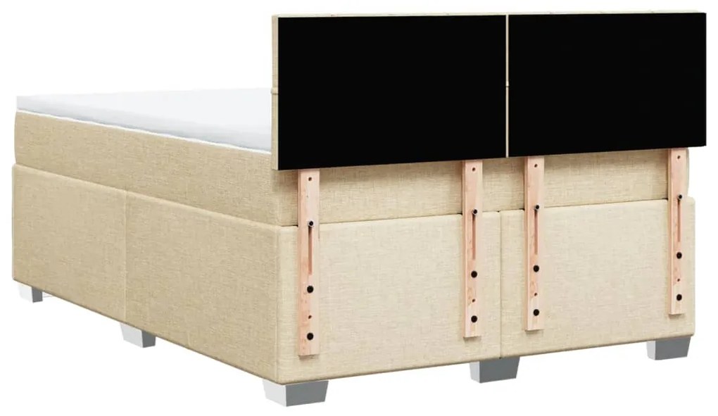Κρεβάτι Boxspring με Στρώμα Κρεμ 160x200 εκ. Υφασμάτινο 3288244