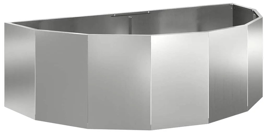 vidaXL Γλάστρα Ασημί 120 x 60 x 35 cm Επικαλυμμένος Χάλυβας