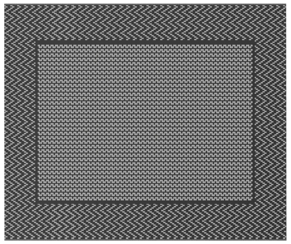 vidaXL Εξωτερικό Χαλί "ARAKIL" Μαύρο και Γκρι 250x300 εκ PP