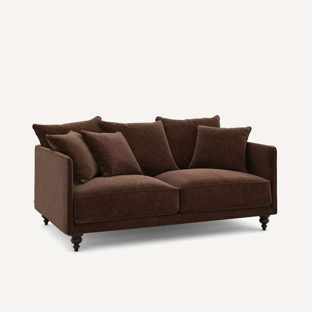 Καναπές compact από βελούδινη chenille, Lazare