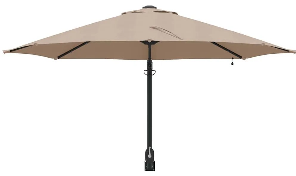 vidaXL Ομπρέλα Κήπου Ταμπά και Μαύρο 248 x 248 x 148 εκ.