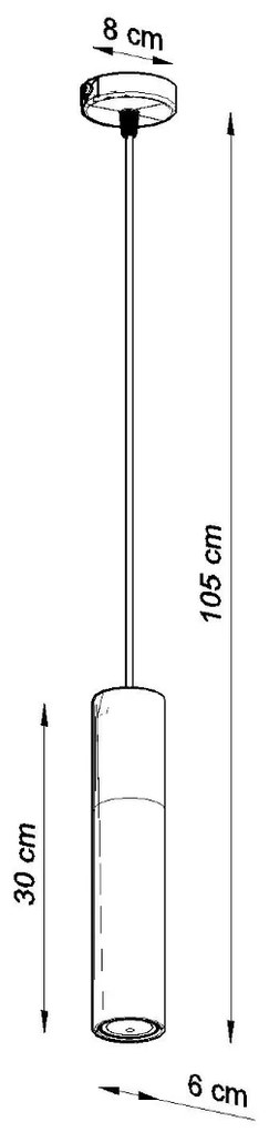 Sollux Κρεμαστό φωτιστικό Borgio 1,λευκό,1xGU10/40w