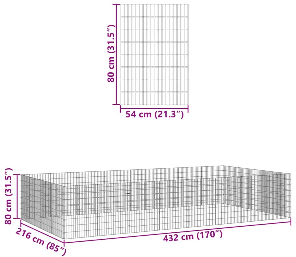 ΠΕΡΙΦΡΑΞΗ ΖΩΩΝ ΕΛΕΥΘΕΡΗΣ ΒΟΣΚΗΣ 24 ΠΑΝΕΛ 54X80 ΕΚ. ΓΑΛΒ. ΣΙΔΕΡΟ 3321347