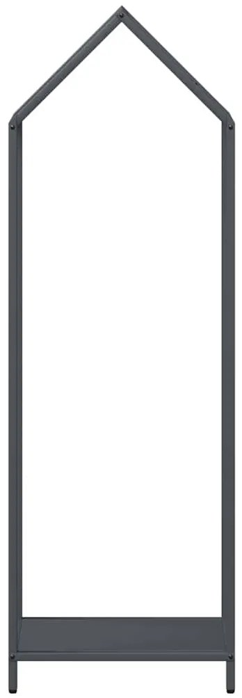 vidaXL Ράφι για καυσόξυλα Ανθρακί 40x25x120 cm Ατσάλι ψυχρής έλασης