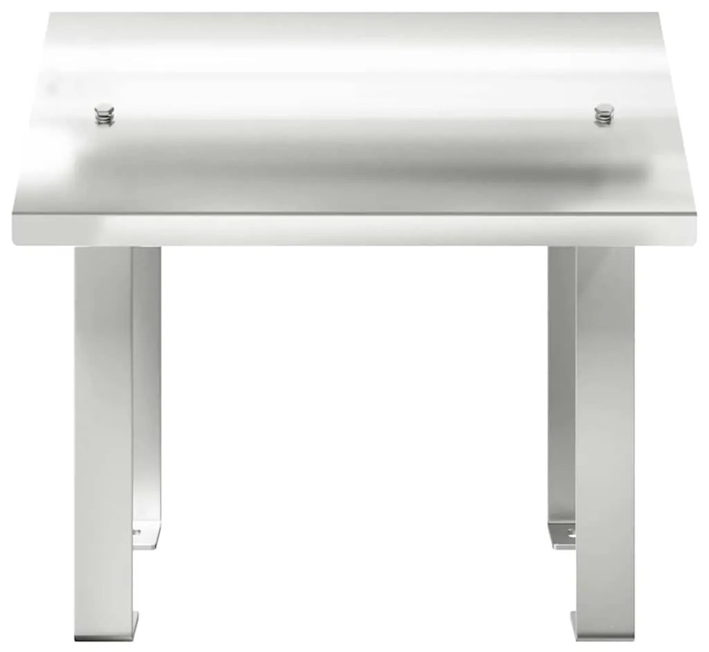 vidaXL Καπνοδόχος Ασημί 40 x 40 x 37.5 εκ Ανοξείδωτο ατσάλι