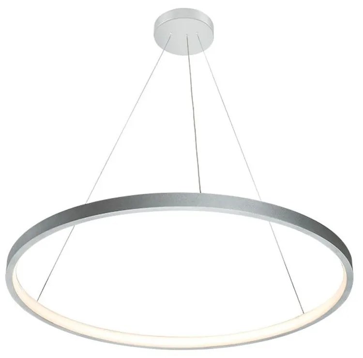 Φωτιστικό Οροφής Κρεμαστό 01377-04 D60cm 23W LED 3000K 1850Lm Silver Luma