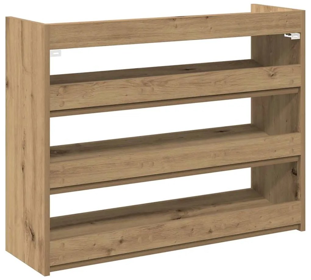 vidaXL Ράφι παπουτσιών  Artisan Oak 80x25x62 cm Κατασκευασμένο ξύλο