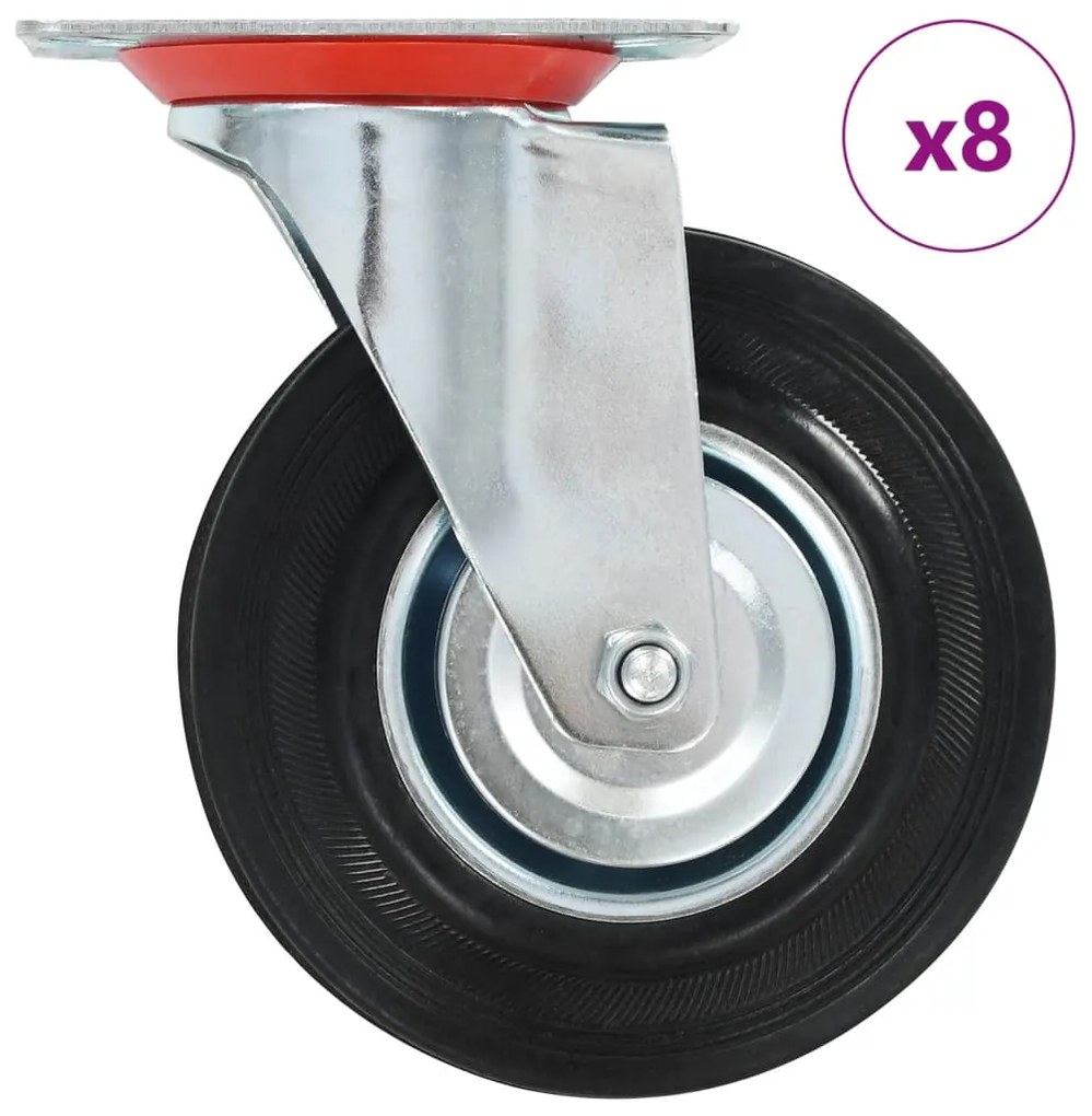 vidaXL Ρόδες Περιστρεφόμενες 8 τεμ. 125 χιλ.