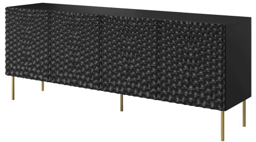 HOLE chest of drawers 190 black mat/ black mat DIOMMI CAMA-HOLE-KOM-190-CZ/CZ