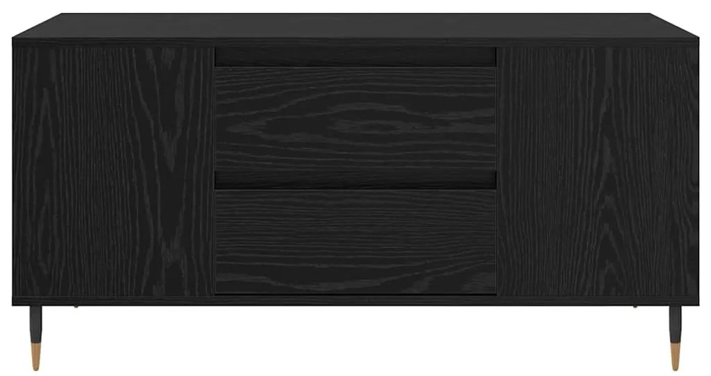 vidaXL Τραπεζάκι σαλονιού with Drawer Μαύρη δρυς 102 x 44.5 x 50 εκ