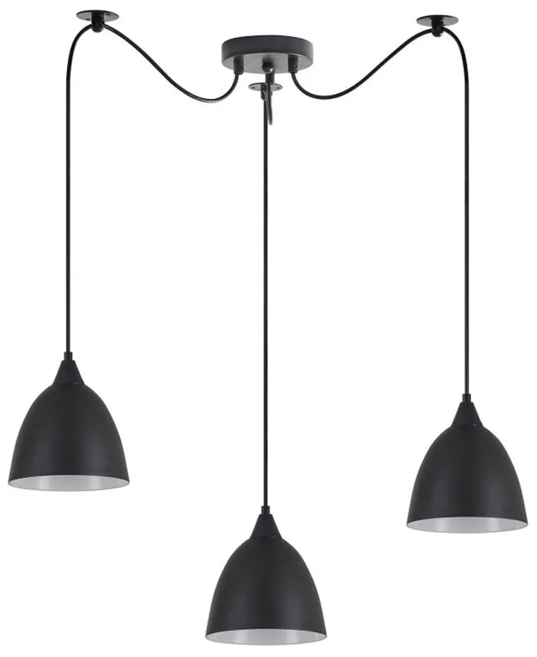 Φωτιστικό Οροφής Κρεμαστό Adept 77-9046 12x300cm 3xE27 60W Black Homelighting Metal