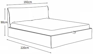 Κρεβάτι επενδυμένο INA 180x200 DIOMMI 45-066