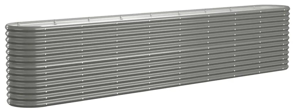 vidaXL Ζαρντινιέρα Γκρι 332x40x68 εκ. Γαλβανισμένος χάλυβας