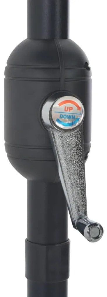 vidaXL Ομπρέλα Βεράντας Ημικυκλική Μαύρη 300x155x223 εκ. Ιστός Αλουμ.