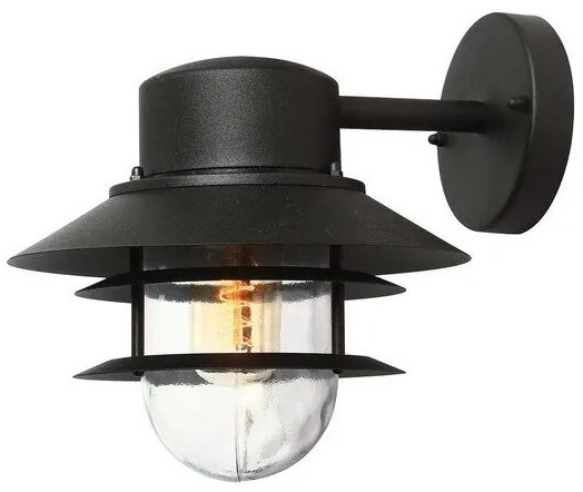 Φανάρι Απλίκα Φωτιστικό Τοίχου 1xE27 IP44 Copenhagen Elstead Lighting-COPENHAGEN-BK-Μαύρο COPENHAGEN-BK