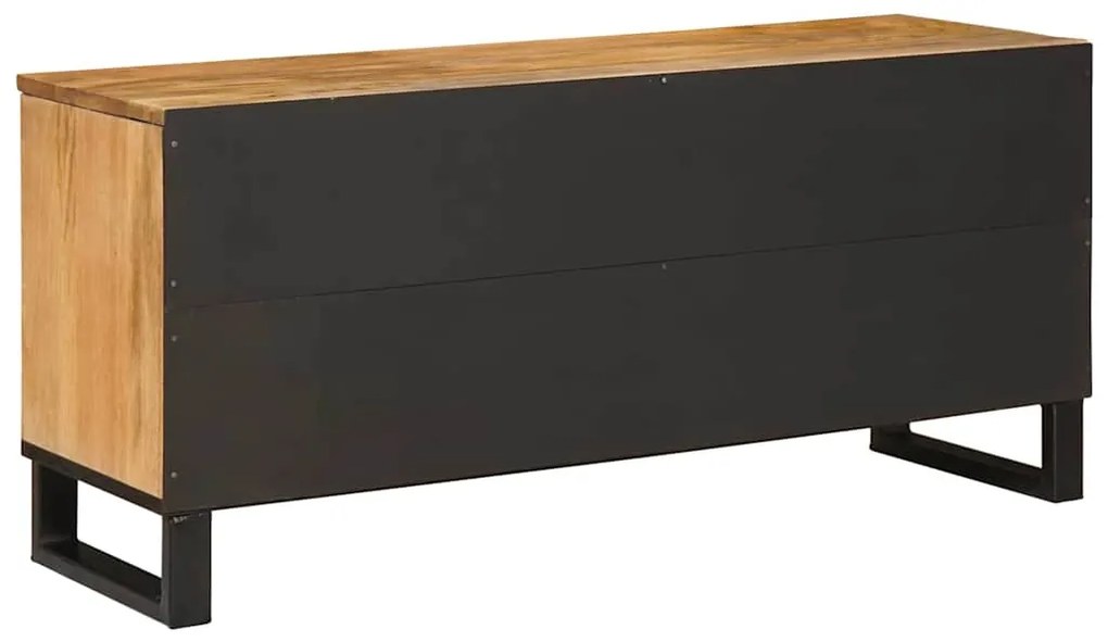 vidaXL Ντουλάπι TV με συρτάρι Καφέ 100 x 33 x 46 εκ Στερεό ξύλο μάνγκο