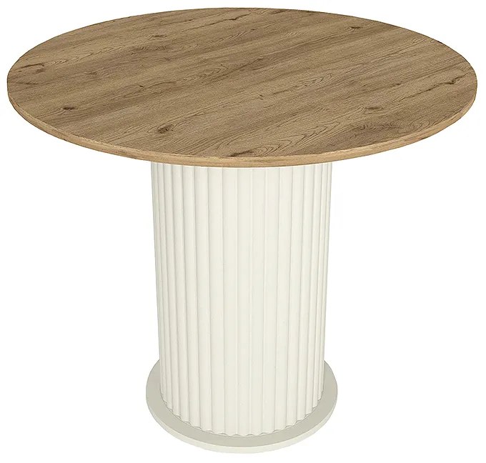 ΤΡΑΠΕΖΙ BOHEMA MEGAPAP ΧΡΩΜΑ IVORY - SEPET OAK Ø90X77,7ΕΚ.