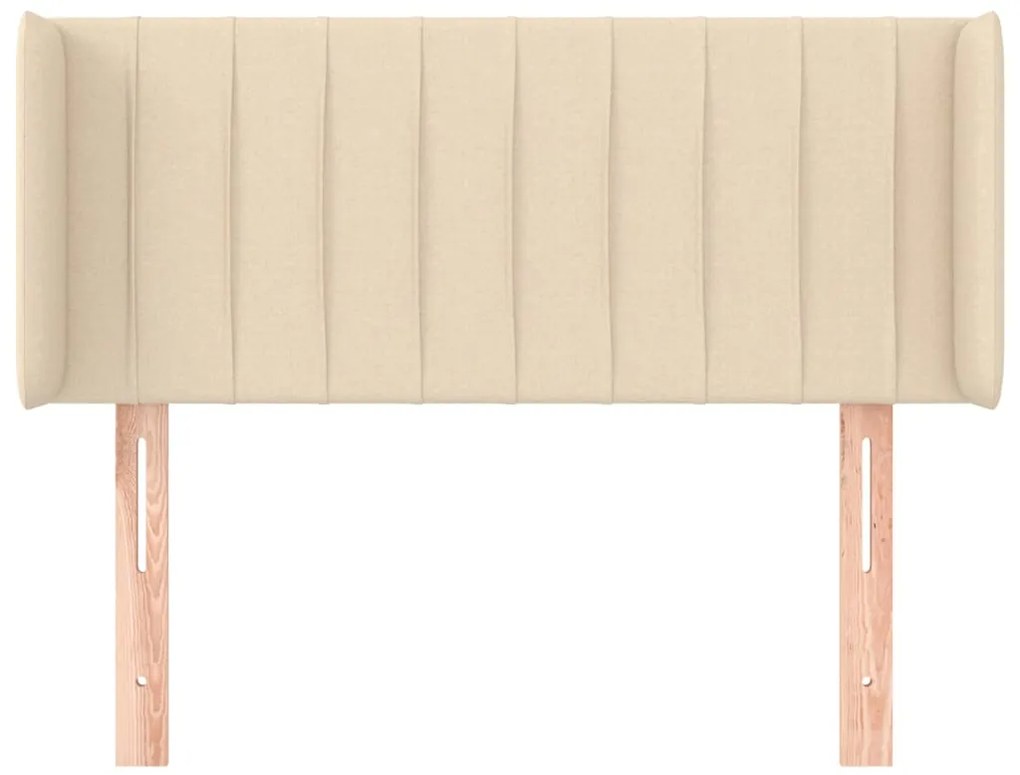 vidaXL Κεφαλάρι με Πτερύγια Κρεμ 83x16x78/88 εκ. Υφασμάτινο