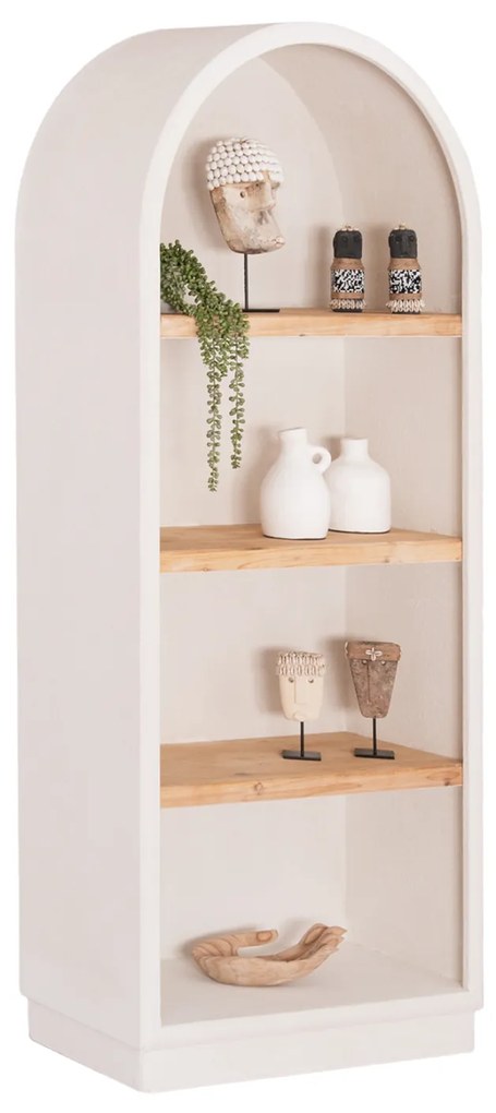 ΡΑΦΙΕΡΑ ΣΕΙΡΑ SANTORINI HM18044 MDF ΥΠΟΛΕΥΚΟ-ΡΑΦΙΑ ΞΥΛΟ ΕΛΑΤΟΥ ΦΥΣΙΚΟ 80x38x188,5Υεκ. (1 Τεμμάχια)