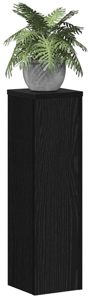 vidaXL Βάση φυτών 2 pcs Μαύρη δρυς 17 x 17 x 60 cm Επεξεργασμένο ξύλο