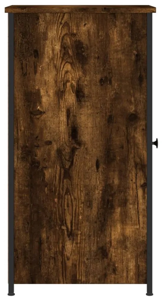 vidaXL Κομοδίνο Καπνιστή Δρυς 32 x 42 x 80 εκ. από Επεξεργασμένο Ξύλο