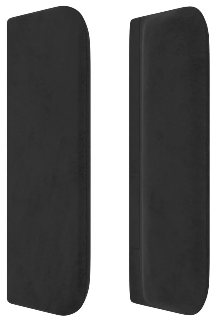 Κεφαλάρι με Πτερύγια Μαύρο 93x16x78/88 εκ. Βελούδινο 3119044