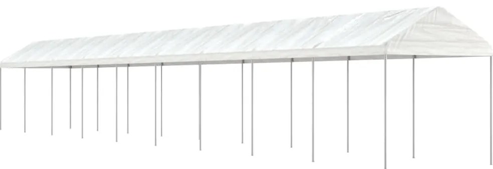 vidaXL Κιόσκι με Τέντα Λευκό 20,07 x 2,28 x 2,69 μ. από Πολυαιθυλένιο