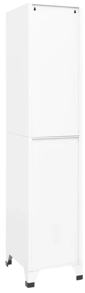 vidaXL Φοριαμός Λευκός 38 x 45 x 180 εκ. Ατσάλινος