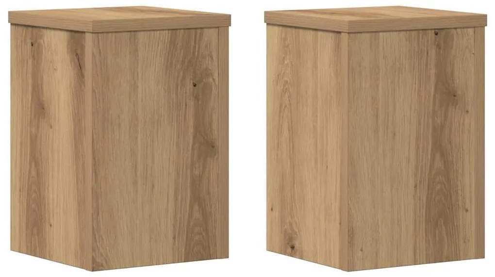vidaXL Βάσεις Φυτών 2 τεμ. Αρτισιανή Δρυς 20x20x30 εκ. Επεξ. Ξύλο