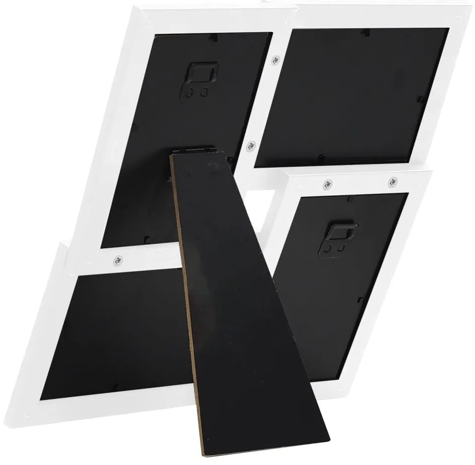 vidaXL Πλαίσιο Φωτογραφιών Κολάζ Λευκό για Φωτ. 4x(13x18 cm εκ.) MDF