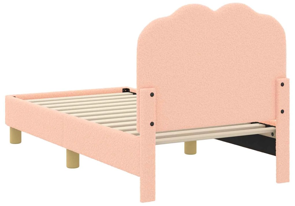 vidaXL Κρεβατική βάση για παιδιά με προσκέφαλο Ροζ 70 x 140 cm