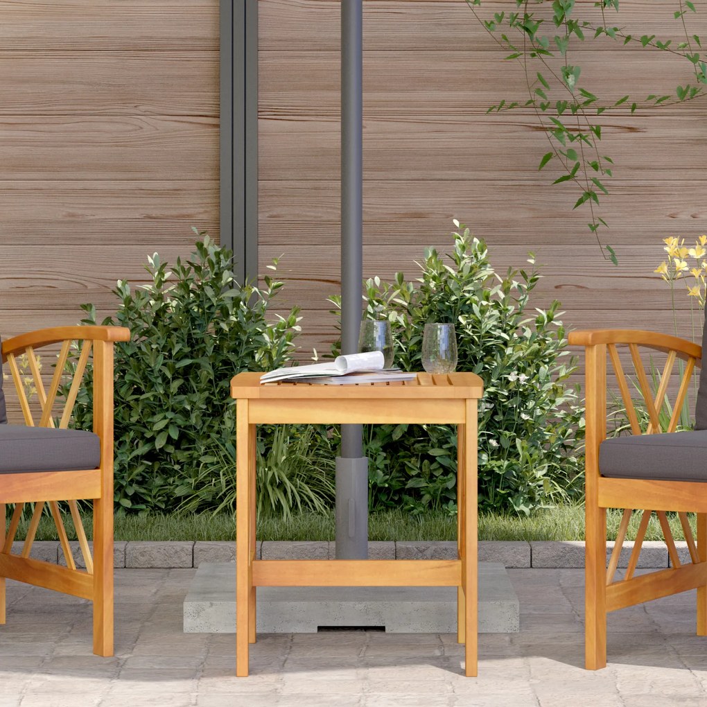 vidaXL Κηπουρική Πλευρικό Τραπέζι Καφέ 45x45x50 εκ Μασίφ Ξύλο Ακακίας