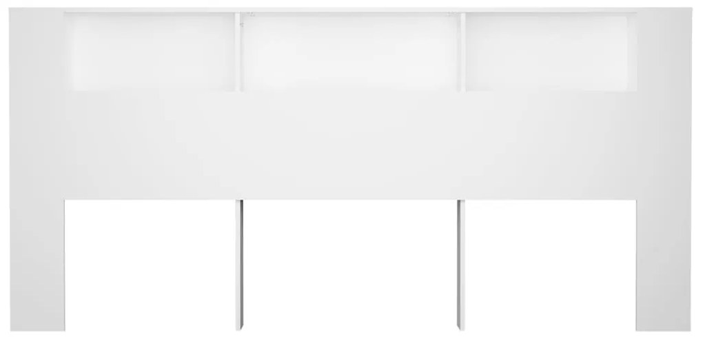 vidaXL Κεφαλάρι Με Αποθηκευτικό Χώρο Λευκό 220x18,5x104,5 εκ.
