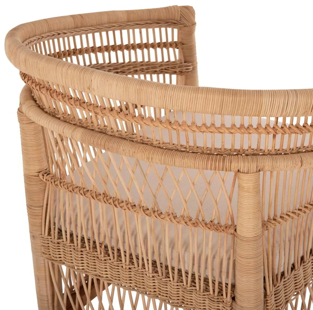 ΠΟΛΥΘΡΟΝΑ MALAWI HM9635.04 ΞΥΛΟ ΜΑΟΝΙ ΕΠΕΝΔΥΣΗ RATTAN ΛΕΥΚΟ ΜΑΞΙΛΑΡΙ ΚΑΘΙΣΜΑΤΟΣ 80x70x86Υεκ.