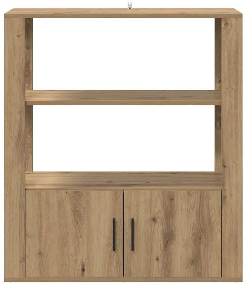 vidaXL Πλαϊνό γραφείο artisan δρυς 30 x 80 x 90 εκ Επεξεργασμένο ξύλο