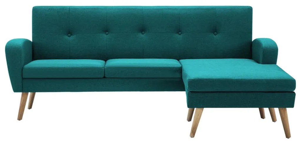 vidaXL Καναπές Γωνιακός Πράσινος 186 x 136 x 79 εκ. Υφασμάτινος