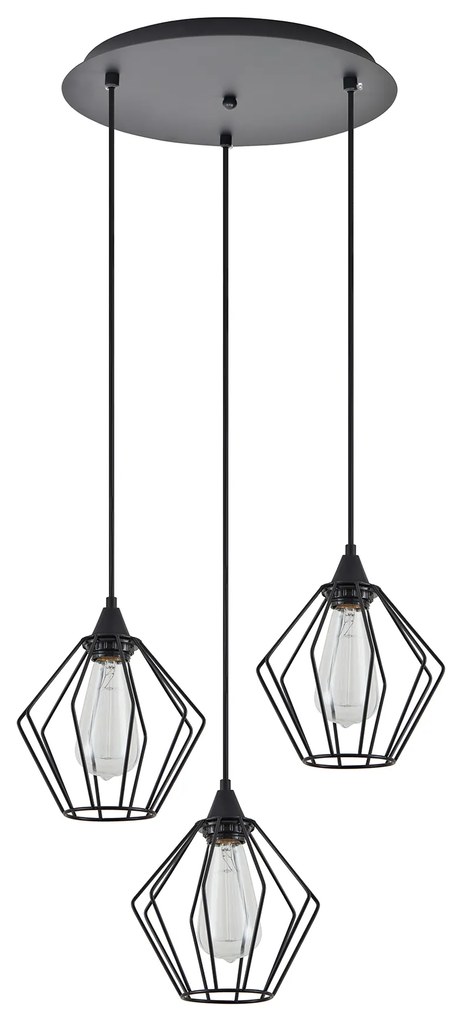 SE21-BL-B10-3BL-GR1 ADEPT PENDANT Black Metal Grid Pendant+ HOMELIGHTING 77-8750