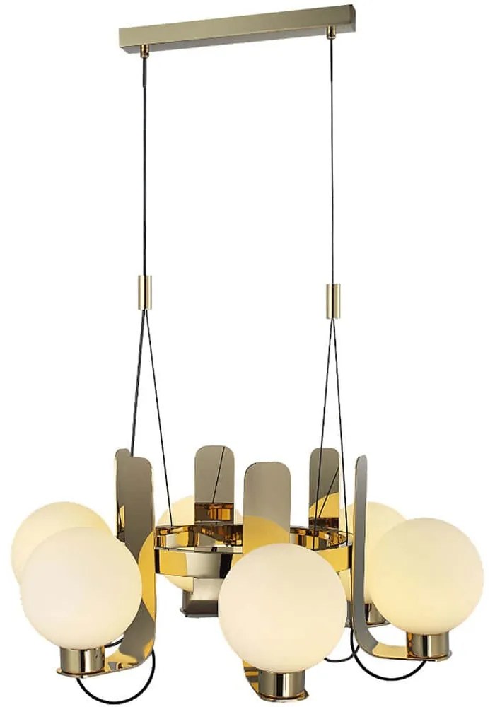 Φωτιστικό Οροφής 701CHD1719 Φ70x120cm 6xΕ27 40W Gold Opviq