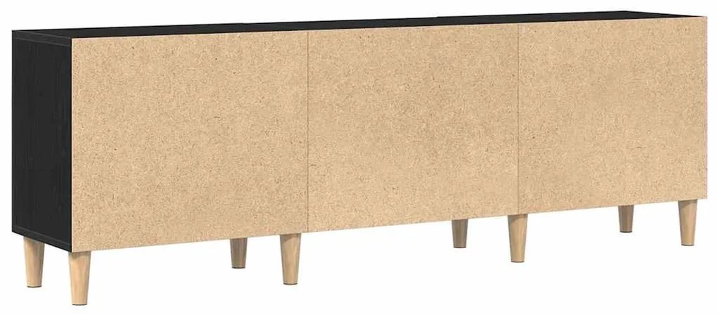 vidaXL Καναπές τηλεόρασης Μαύρη δρυς 150 x 30 x 50 cm