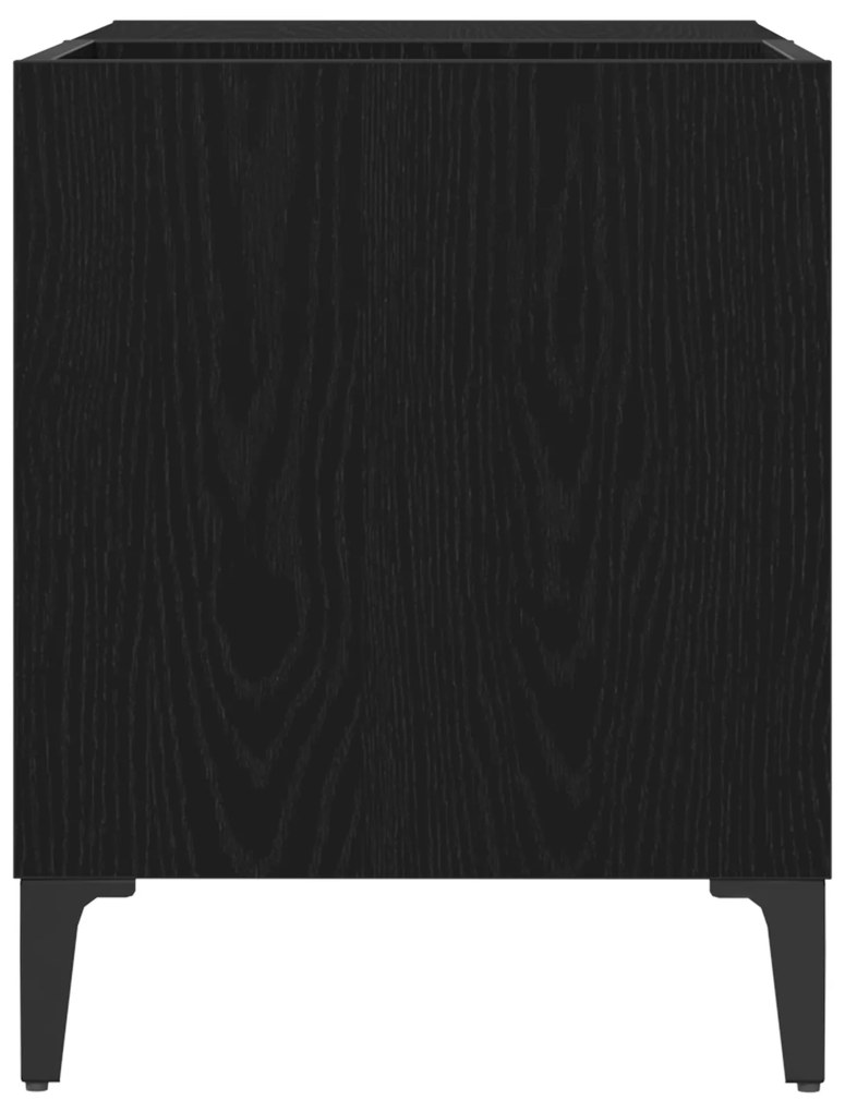 vidaXL Ντουλάπα Δίσκων Μαύρη Δρυς 84,5x38x48 εκ Επεξεργασμένο Ξύλο
