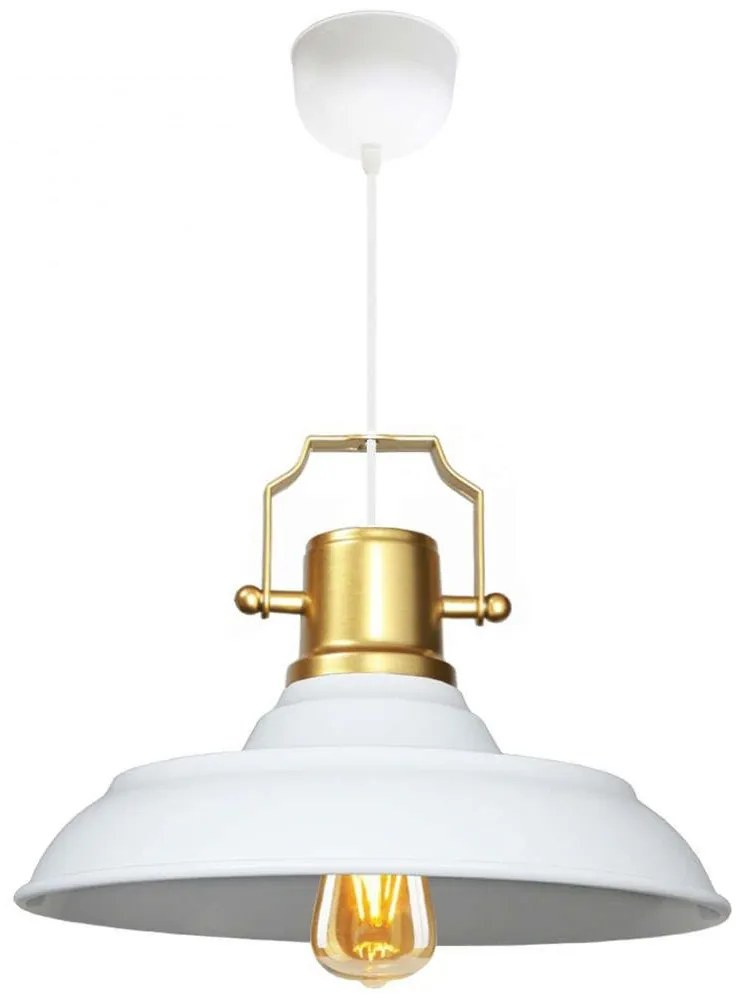 Φωτιστικό Οροφής 780SGN4608 Φ25x80cm 1xE27 40W White-Gold Opviq