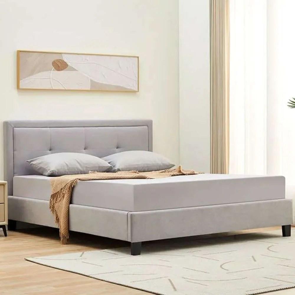 Κρεβάτι Beco (Για Στρώμα 160x200cm) Ε8114,1 170x216x100cm Light Grey Διπλό