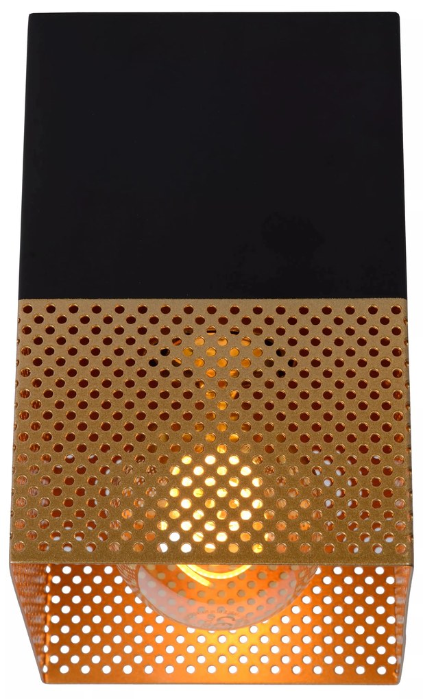 Φωτιστικό Οροφής Lucide 21123-01-02 RENATE Χρυσό Χρώμα (Gold Coloured)|Μαύρο Ματ (Black Mat)