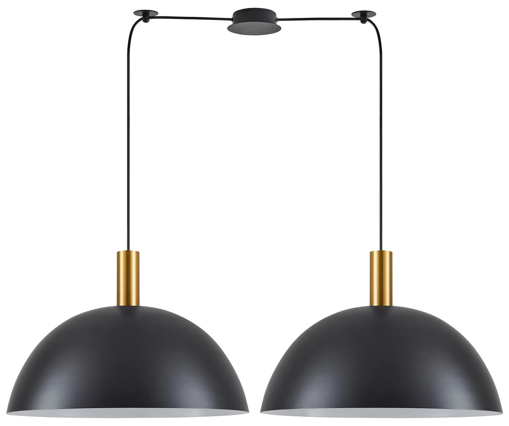 SE21-GM-4-BL2-MS50 ADEPT TUBE Gold Matt Pendant Black Metal Shade+ HOMELIGHTING 77-8595