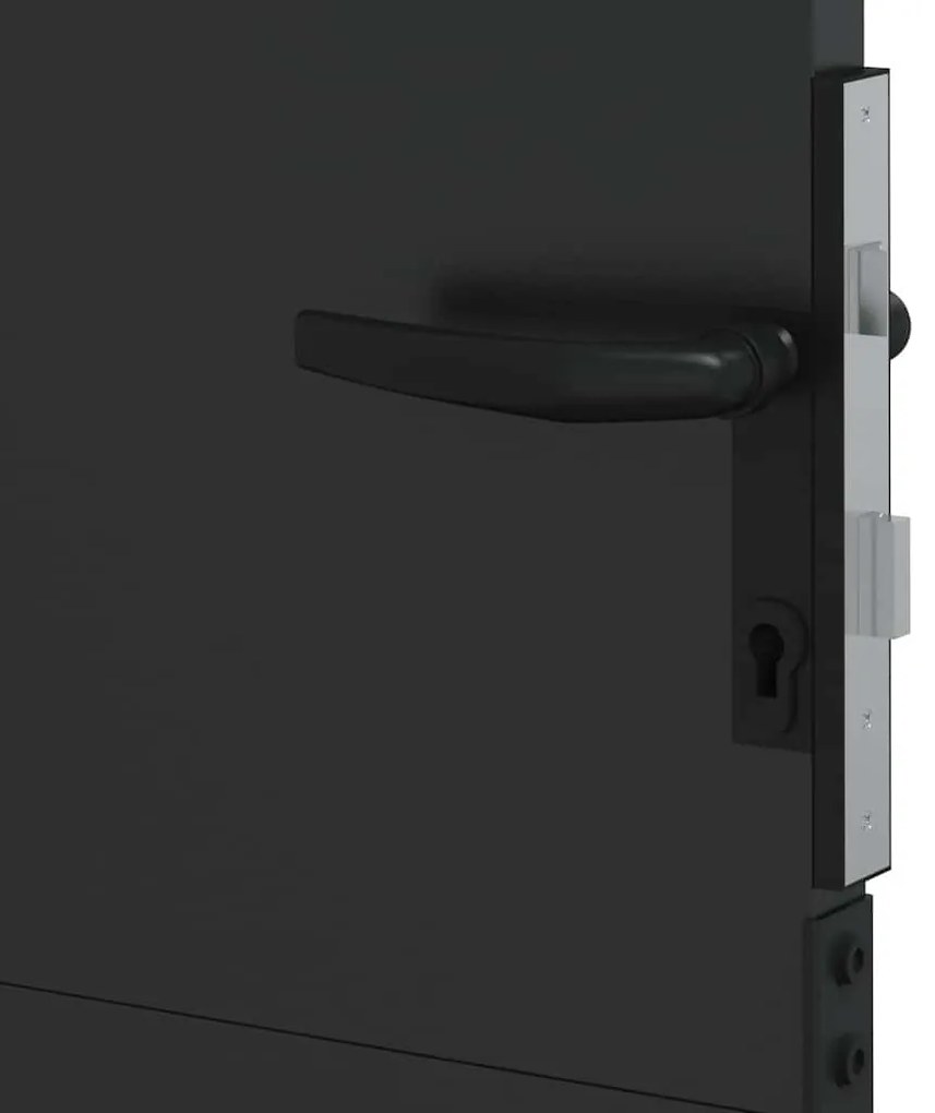 vidaXL Πύλη Κήπου Μαύρο 85 x 155 εκ Χάλυβας με επίστρωση πούδρας