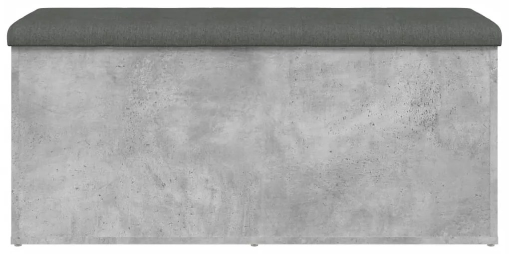 vidaXL Παγκάκι Αποθήκευσης Γκρι Σκυροδεμ. 102x42x45 εκ. Επεξεργ. Ξύλο
