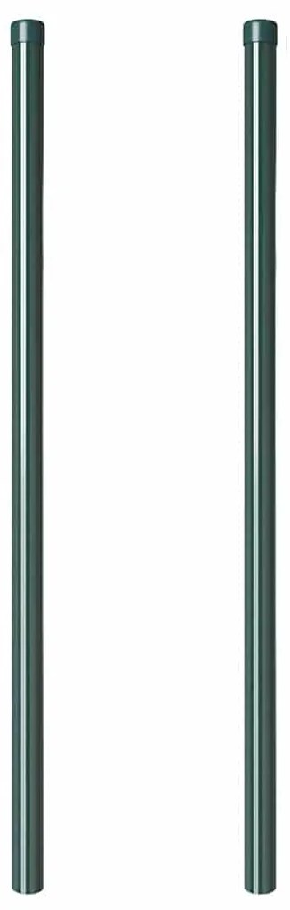 vidaXL Πό posts φράχτη 2 pcs Πράσινο 120 cm