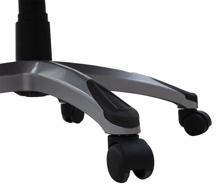 Καρέκλα γραφείου διευθυντή Lockie με PU μαύρο-ύφασμα γκρι 63.5x76.7x122.5 εκ.