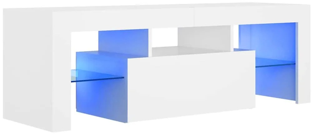 vidaXL Έπιπλο Τηλεόρασης με LED Λευκό 120x30x40 εκ.